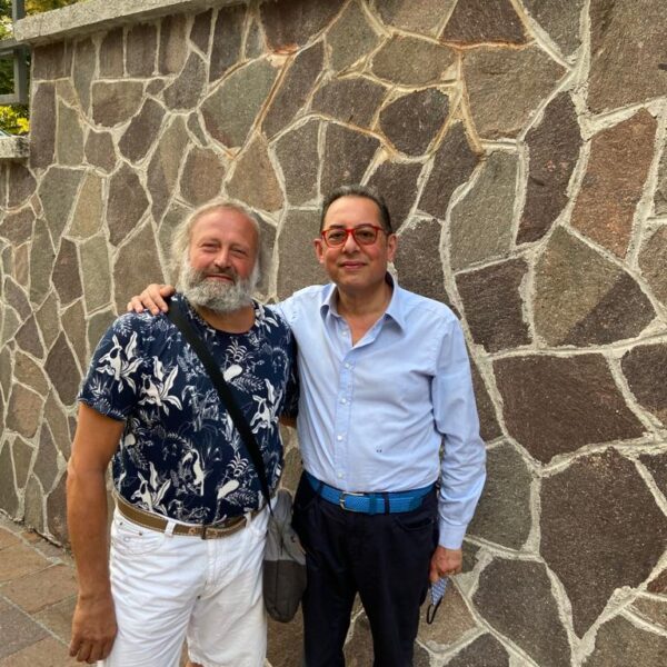 Con il mio compagno di scuola Nicodemo da anni residente in Liguria